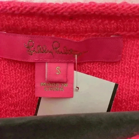Lilly Pulitzer Jody Sweater in Love Potion Pink Size Small Tassel Sweater tunic - Picture 4 of 10